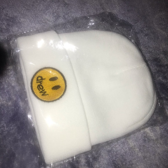 White Drew Beanie - Picture 2 of 3